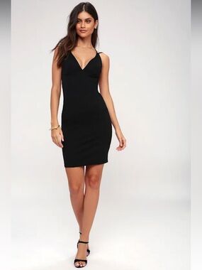 Be-All Trend-All Backless Black Midi Dress